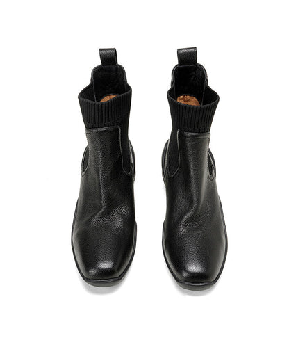 Schicke, bequeme Stiefel aus braunem Schaffell