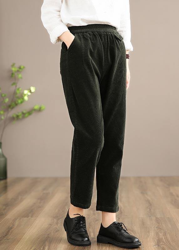 Chic Spring Women Trousers Vintage Chocolate Sewing Elastic Waist Patchwork Pant - SooLinen