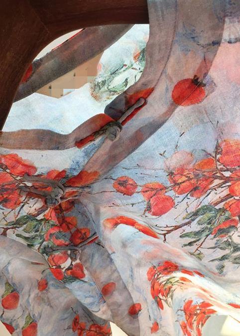 Chic Stand Collar Chinese Button Tops Women Print Shirts - SooLinen