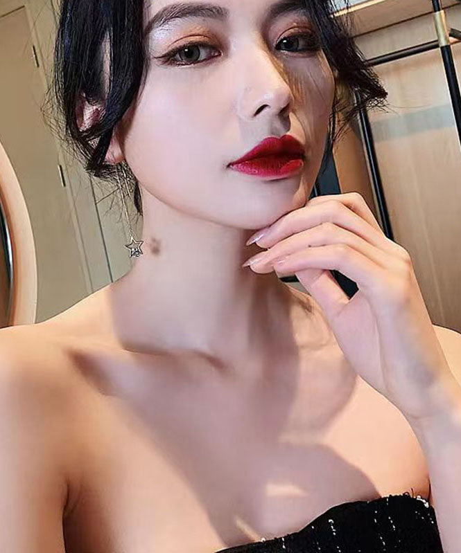 Pendientes colgantes de estrella de cristal de aleación Chic Star