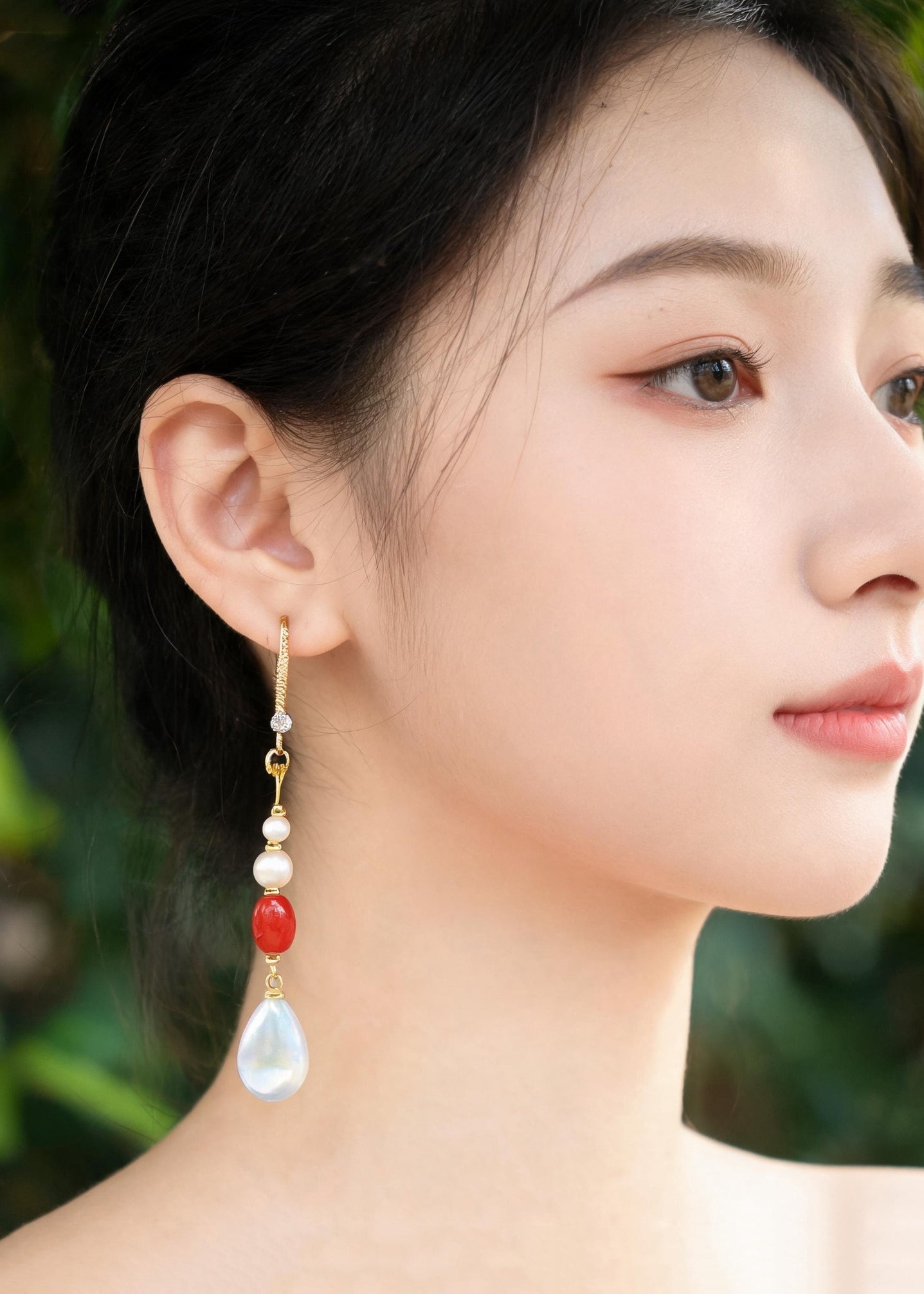Chic White Pearl Long Tasseled Drop Earrings