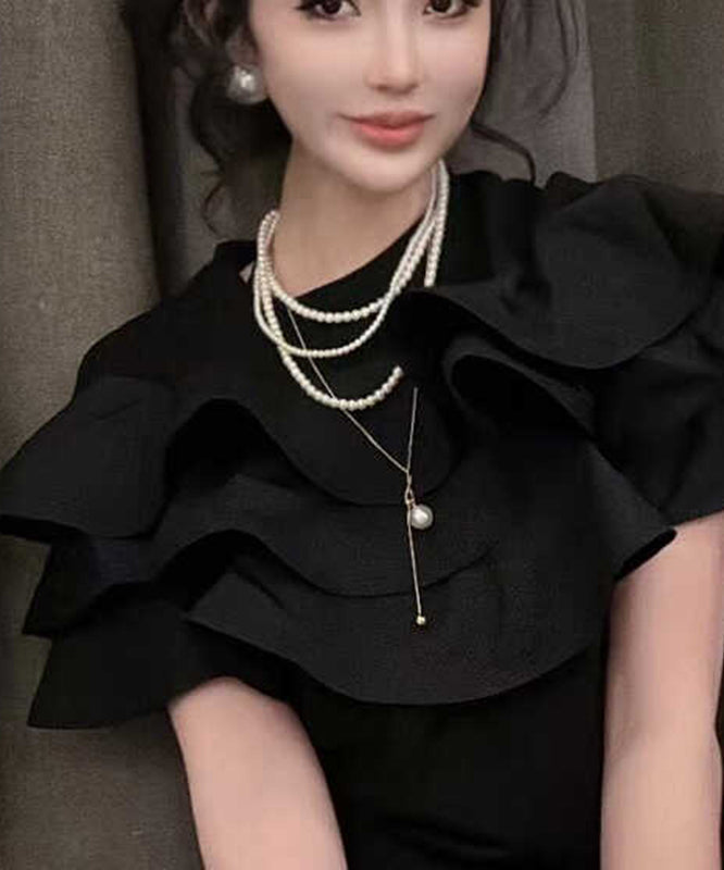 Schicke Halskette mit weißem Perlen-Patchwork-Anhänger und Quaste