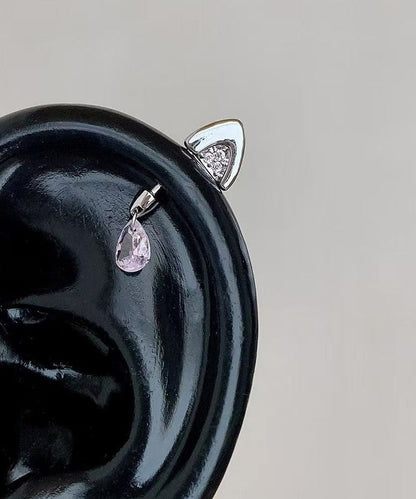 Chic Zircon Titanium Steel Stud Earrings
