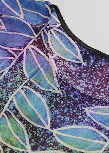 Chic multicolor silk dresses o neck short sleeve Dresses summer Dresses - SooLinen