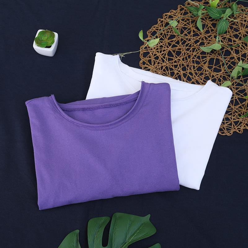 Chic white cotton crane tops o neck Hole oversized shirt - SooLinen