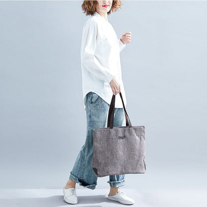 Schickes weißes Leinen-Tunika-Muster Plus Size Wardrobes Langarm-Midi-Frühlingshemden