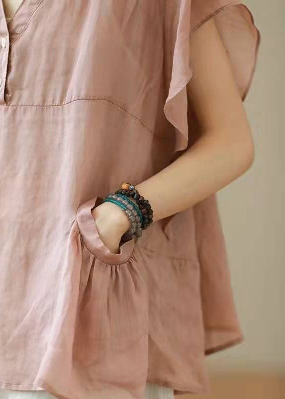 Schickes graues V-Ausschnitt Patchwork Herbst Shirt Top Kurzarm