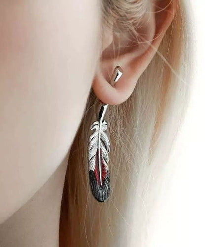 Pendientes colgantes con llavero de cobre y seda esmaltado al estilo chino