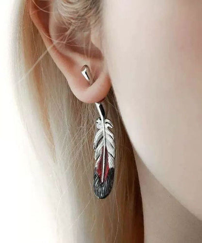 Pendientes colgantes con llavero de cobre y seda esmaltado al estilo chino