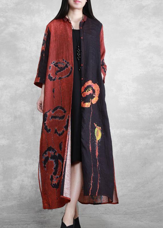 Luxy Black Print Fashion Ideas Half Sleeve Summer Coat Dresses - SooLinen
