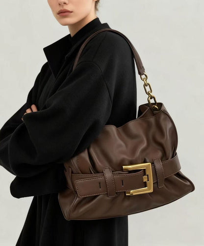 Classy Black Solid Durable Faux Leather Flap Bag