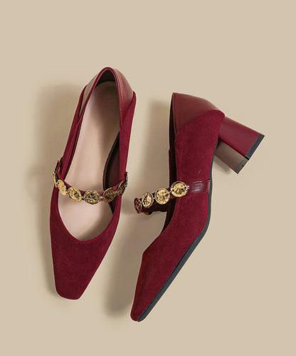 Edle Mulberry-Sneaker aus grobem Wildleder mit bequemer, quadratischer Zehenpartie