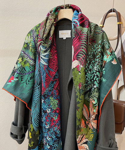 Eleganter Wollschal mit Print für Herbst und Winter