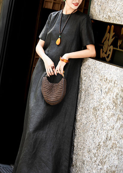 Classy Purple Oversized Silk A Line Dresses Summer