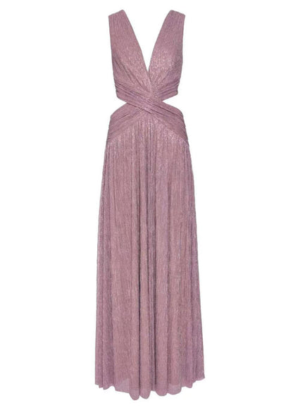 Classy Purple V Neck Side Open Party Dresses Sleeveless