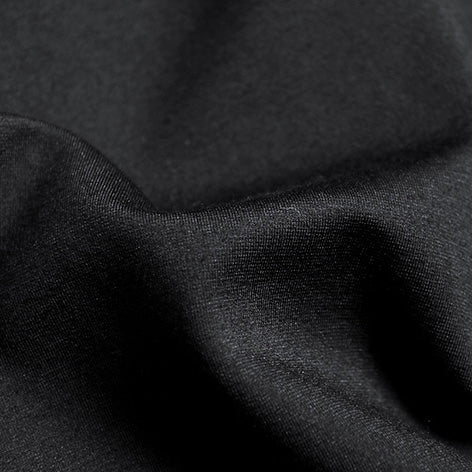 Edle schwarze Baumwollmischung Kleidung für Frauen Korea Runway O Neck Asymmetrische Kunst Kleid