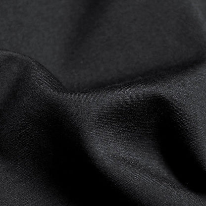 Edle schwarze Baumwollmischung Kleidung für Frauen Korea Runway O Neck Asymmetrische Kunst Kleid