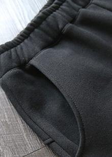 Classy black casual elastic waist pockets harem pants Photography wild pants - SooLinen