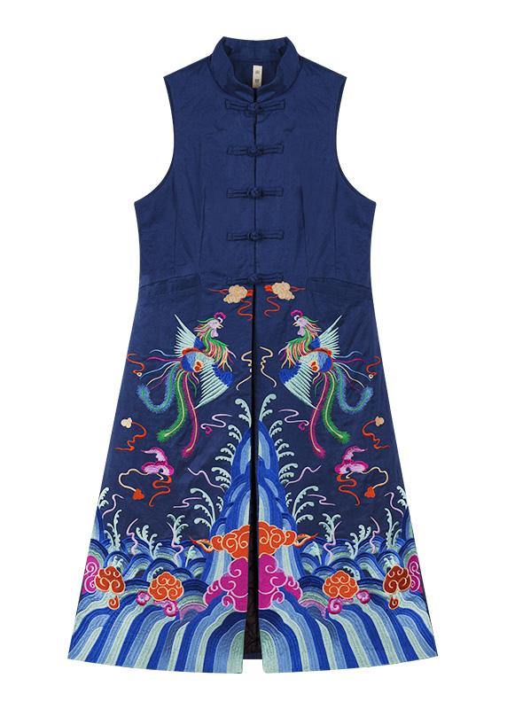 Classy red Plus Size Long coats Work side open embroidery outwear - SooLinen