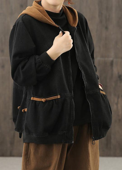 Classy yellow Plus Size trench coat Wardrobes hooded zippered  jackets - SooLinen