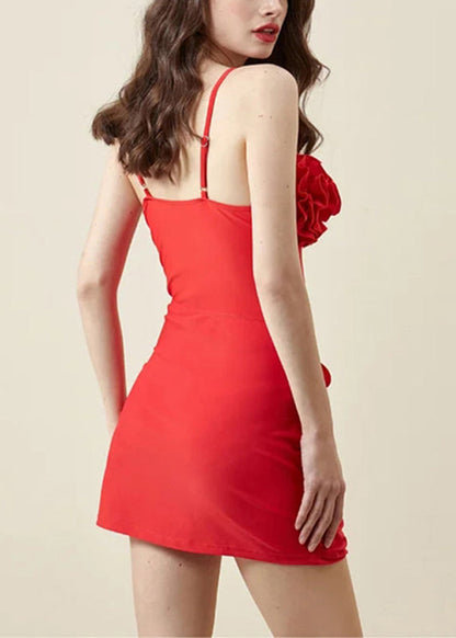 Club Red Rose Holiday Spaghetti Strap Slips Lingerie Sets