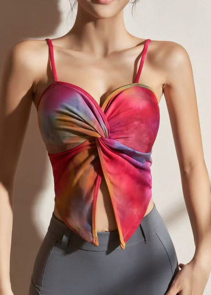 Top de tirantes con sujetador abierto lateral rojo Club