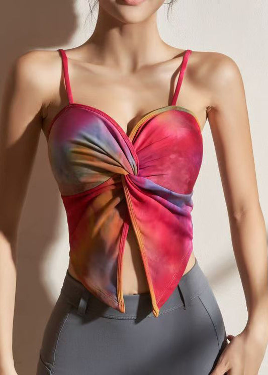 Club Red Side Open Bra Tank Top