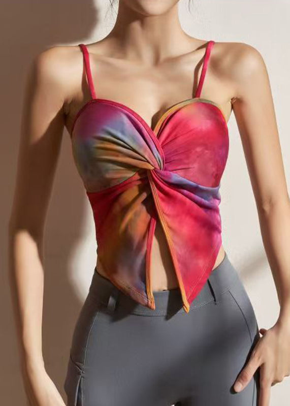 Top de tirantes con sujetador abierto lateral rojo Club