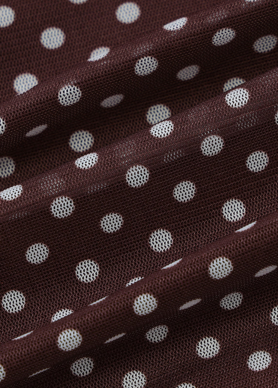 Coffee Dot Cotton Sleeveless Tank Strapless