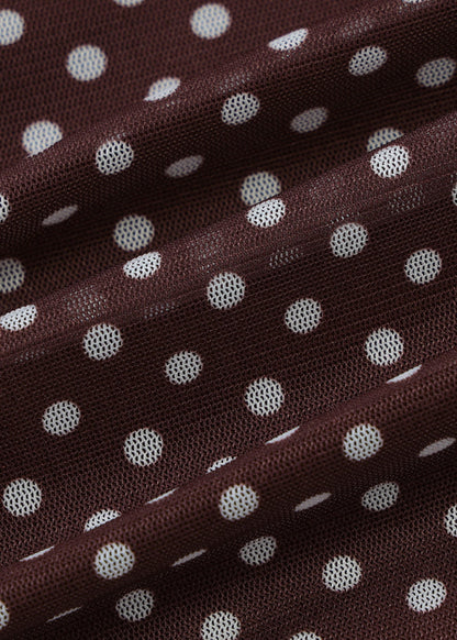 Coffee Dot Cotton Sleeveless Tank Strapless