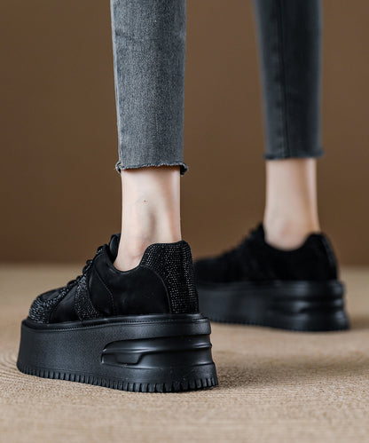 Schnürschuhe aus Wildleder mit Zirkonia-Verzierung für flache Füße, kaffeefarben, für flache Füße