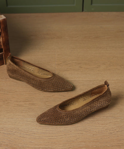 Comfortable Blue Flats Hollow Out Flat Feet Shoes