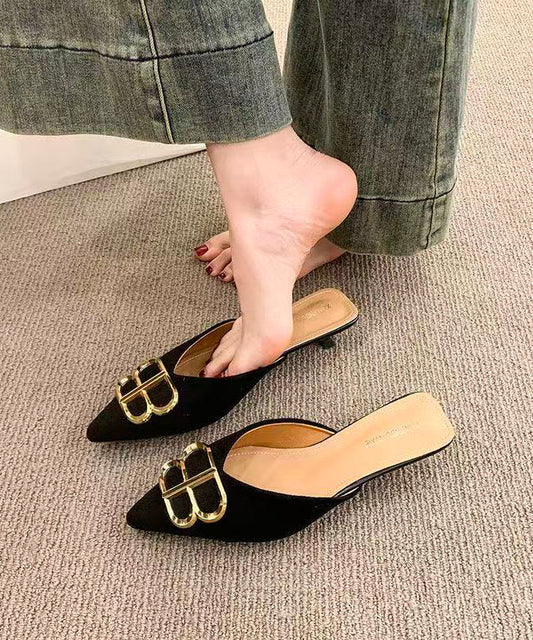 Comfortable Khaki Kitten Thong Sandals