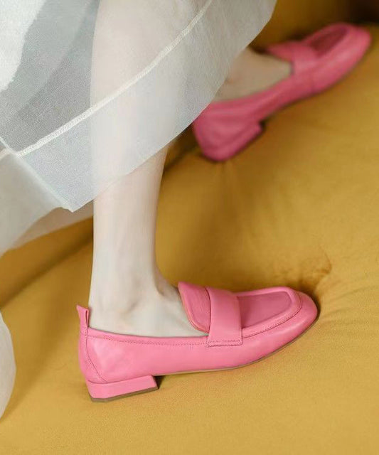 Bequeme, hellgrüne flache Schuhe aus Schaffell