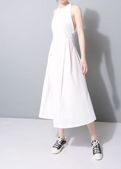 Bequeme Khaki Nagelperlen Patchwork Herbst Maxikleider Ärmellos