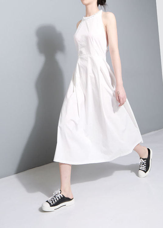 Bequeme Khaki Nagelperlen Patchwork Herbst Maxikleider Ärmellos