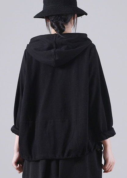 Bequemer roter Kapuzenpullover mit Kordelzug und Taschen, Patchwork, Herbst, Streetwear