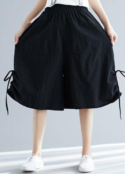 Comfy White Wide Leg Cotton Linen Pants Summer - SooLinen