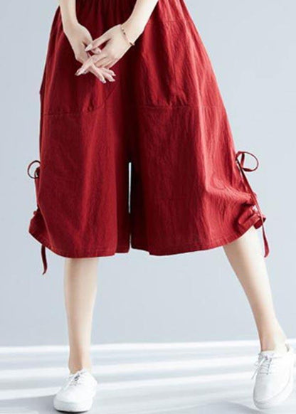 Comfy White Wide Leg Cotton Linen Pants Summer - SooLinen