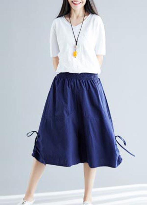 Comfy White Wide Leg Cotton Linen Pants Summer - SooLinen