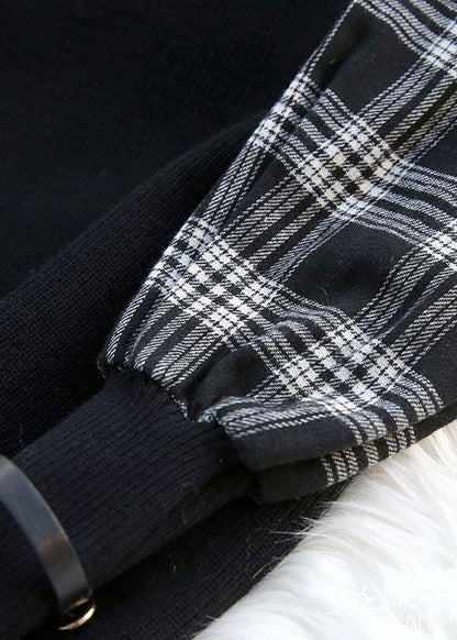 Comfy beige clothes patchwork sleeveless trendy plus size spring knitwear - SooLinen