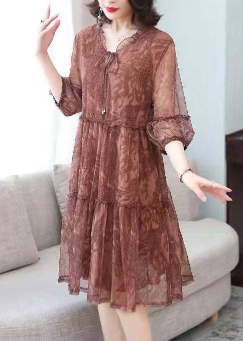 Bequemes grünes besticktes Patchwork-Zweiteiler-Set für den Frühling mit halben Ärmeln