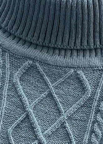 Cozy high neck beige knitwear  spring fashion low high design knit tops - SooLinen