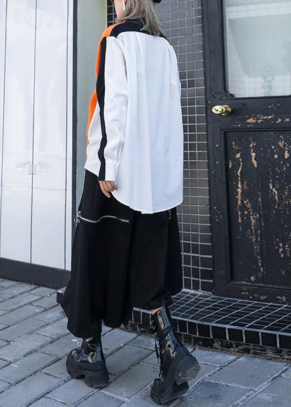 Cozy knitwear plus size black v neck patchwork knitted jackets - SooLinen