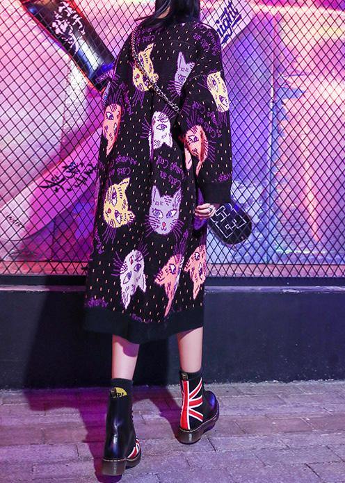 Cozy prints Sweater outfits Quotes o neck Ugly winter sweater dresses - SooLinen