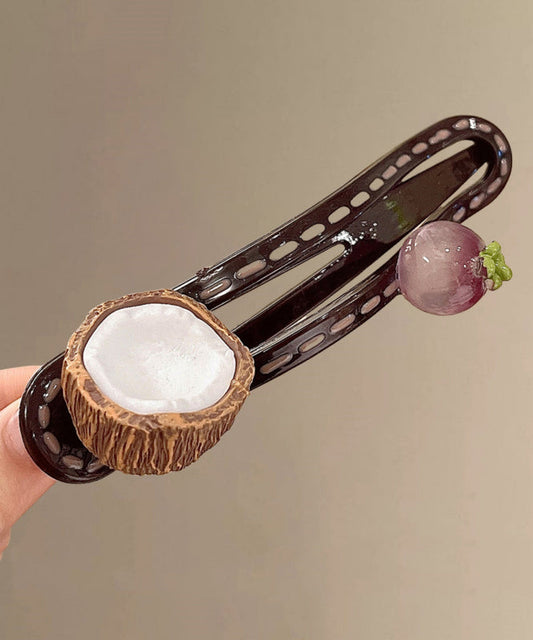 Horquilla de fruta de aleación amarilla cortada