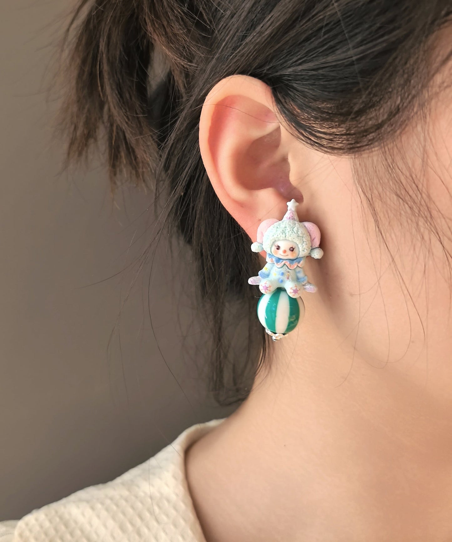 Cute Asymmetrical Alloy Cartoon Doll Stud Earrings