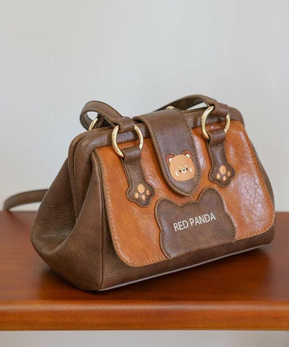 Cute Brown Durable Faux Leather CrossBody Bag