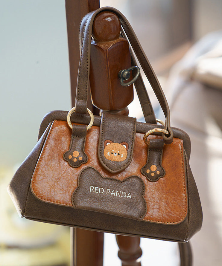 Cute Brown Durable Faux Leather CrossBody Bag