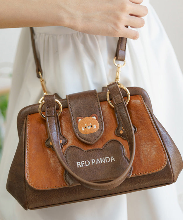 Cute Brown Durable Faux Leather CrossBody Bag